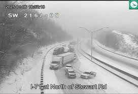 Owner Operator on I-71 in Cincinnati stuck in the snow needing to file an insurance claim