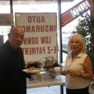 Fran Colucci with one of our customers at our office 25th anniversary party in Tampa